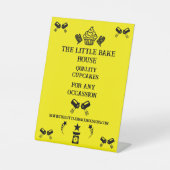 Cupcake Baker Reclamebord Met Voetstuk (Voorkant)