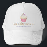 Cupcake Baker Trucker Pet<br><div class="desc">Cute illustratie van cupcake met sproinkles.</div>