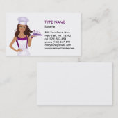 Cupcake Baker Visitekaartje in Tan (Voorkant / Achterkant)