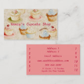 Cupcake Baker's Visitekaartje Klantenkaartje (Voorkant / Achterkant)