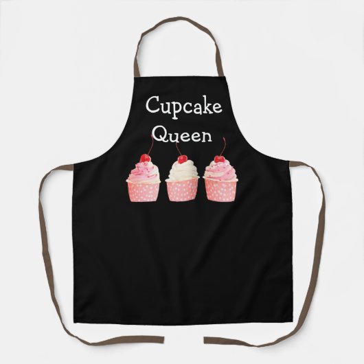 Cupcake Bakery Baker All-Over Print Apron, medium Schort (Voorkant)