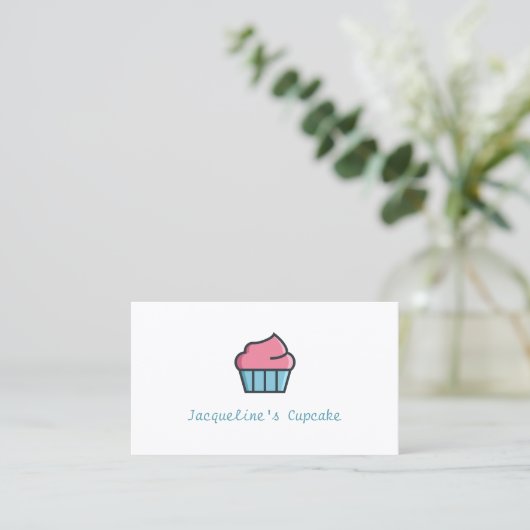 Cupcake Bakery Baker Chef Visitekaartje (Staand voorkant)
