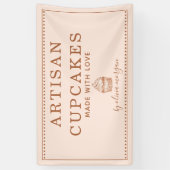 Cupcake Bakery Baking Utensils Business Banner (Verticaal)