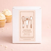 Cupcake Bakery Baking Utensils Product Labels