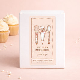 Cupcake Bakery Baking Utensils Product Labels