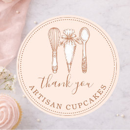 Cupcake Bakery Baking Utensils Product Labels