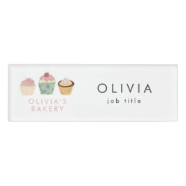 Cupcake Bakery Bedrijf Naambadge