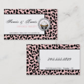 Cupcake Bakery Black Roze Visitekaartje