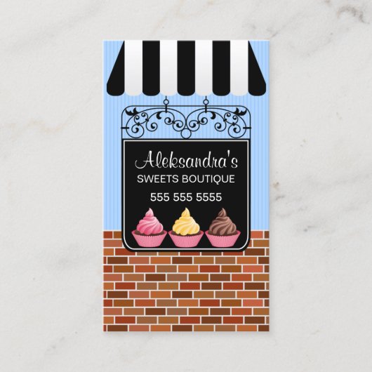 Cupcake Bakery Boutique Visitekaartje (Voorkant)