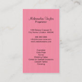 Cupcake Bakery Boutique Visitekaartje (Achterkant)