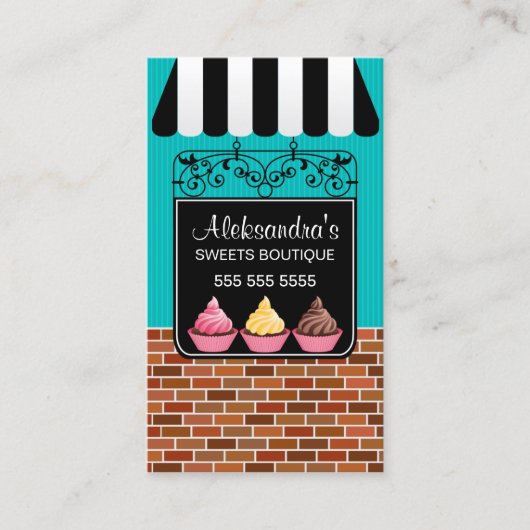 Cupcake Bakery Boutique Visitekaartje (Voorkant)
