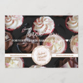 Cupcake Bakery Business Photo Thank You for Order  Bedankkaart (Voorkant)