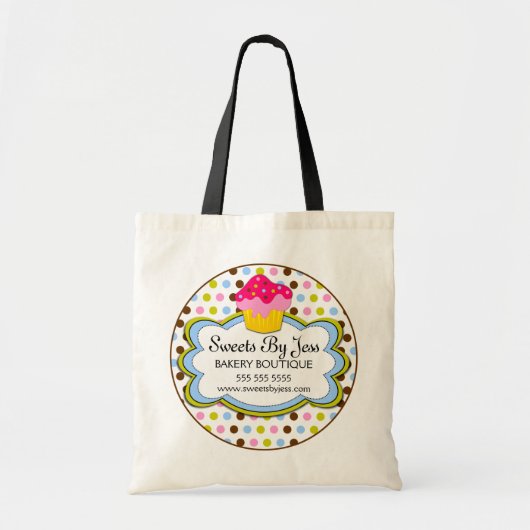 Cupcake Bakery Cloud - Gepersonaliseerd Tote Bag (Voorkant)