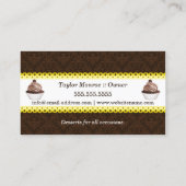 Cupcake Bakery Damask Scalloped Border Visitekaartje (Achterkant)
