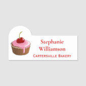 Cupcake Bakery Employee Name Store of Trade Show Naamplaatje (Voorkant)