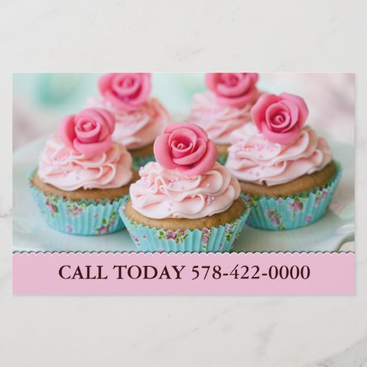 Cupcake Bakery Flyer (Achterkant)