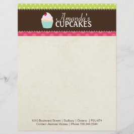 Cupcake Bakery Letterhead Briefhoofd Ontwerp