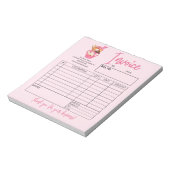 Cupcake Bakery Logo Order Form Factuur Notitieblok (Linkerzijde)