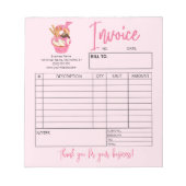 Cupcake Bakery Logo Order Form Factuur Notitieblok (Voorkant)