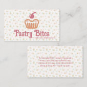 Cupcake Bakery Logo | Polka Dot Pattern Visitekaartje (Voorkant / Achterkant)