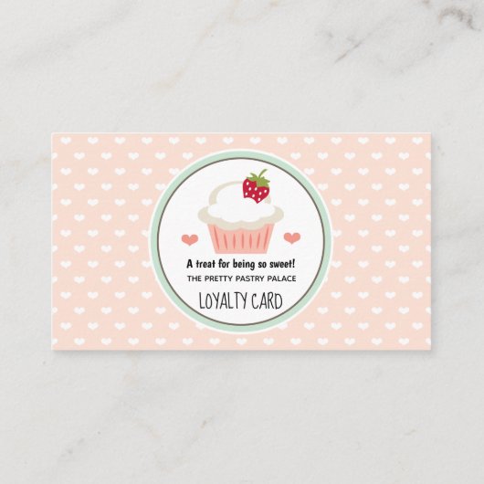 Cupcake Bakery Loyalty-kaart Visitekaartje (Achterkant)