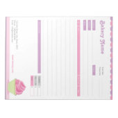 Cupcake Bakery Order Form of Factuur Notitieblok (Voorkant)