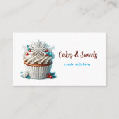 Cupcake Bakery Pastry Chef Snowflakes Visitekaartje (Voorkant)