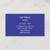 Cupcake Bakery Pastry Chef Snowflakes Visitekaartje (Achterkant)