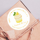 Cupcake Bakery Product Label Citrus Geel