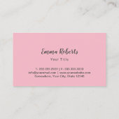 Cupcake Bakery Sweet Behandelt Gold Confetti Pink Visitekaartje (Achterkant)