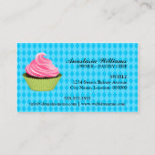 Cupcake Bakery Turquoise Visitekaartje (Achterkant)