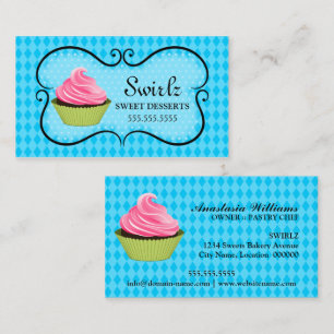 Cupcake Bakery Turquoise Visitekaartje