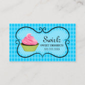 Cupcake Bakery Turquoise Visitekaartje (Voorkant)