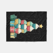 Cupcake Baking Baker Christmas Tree Xmas  Fleece Deken (Voorkant (Horizontaal))