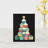Cupcake Baking Baker Christmas Tree Xmas  Kaart (Gele Bloem)