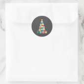 Cupcake Baking Baker Christmas Tree Xmas  Ronde Sticker (Tas)