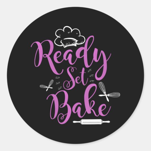 Cupcake Baking Baker Grappig voor banketbakker Ronde Sticker (Voorkant)