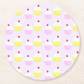 Cupcake Baking Birthday Ronde Kartonnen Onderzetter (Voorkant)