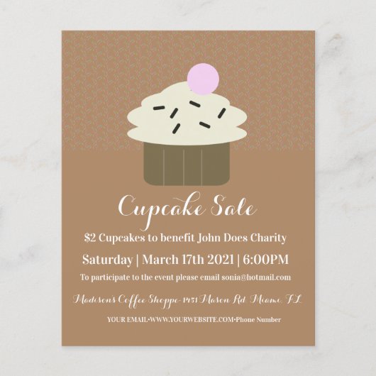 Cupcake Baking Charity Event Flyer (Voorkant)