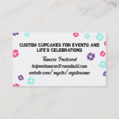 Cupcake bakken bakkerij gebak chef gebakken goeder visitekaartje (Achterkant)