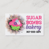 Cupcake bakken bakkerij gebak chef gebakken goeder visitekaartje (Voorkant)