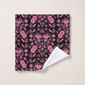 Cupcake bakken Folk Art Bad Handdoek (Wasdoekje)