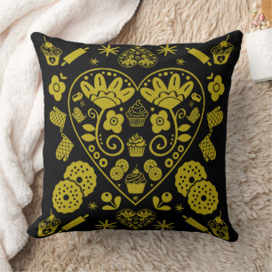 Cupcake bakken Folk Art Kussen