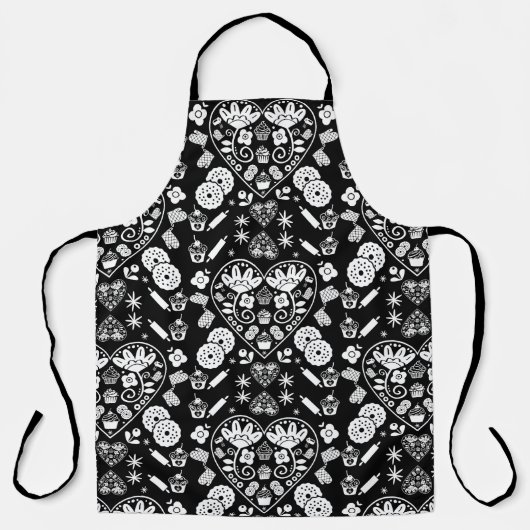 Cupcake bakken Folk Art Schort (Voorkant)