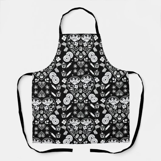 Cupcake bakken Folk Art Schort (Voorkant)