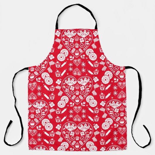 Cupcake bakken Folk Art Schort (Voorkant)