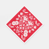 Cupcake bakken Folk Art Servet (Hoek)