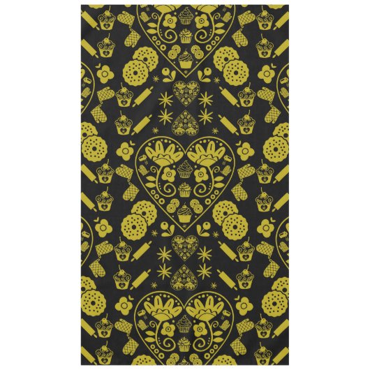 Cupcake bakken Folk Art Tafelkleed (Voorkant)