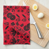Cupcake bakken Folk Art Theedoek (Quarter Fold)