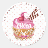 Cupcake Bakken stickers / labels (Voorkant)
